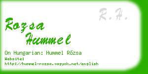 rozsa hummel business card